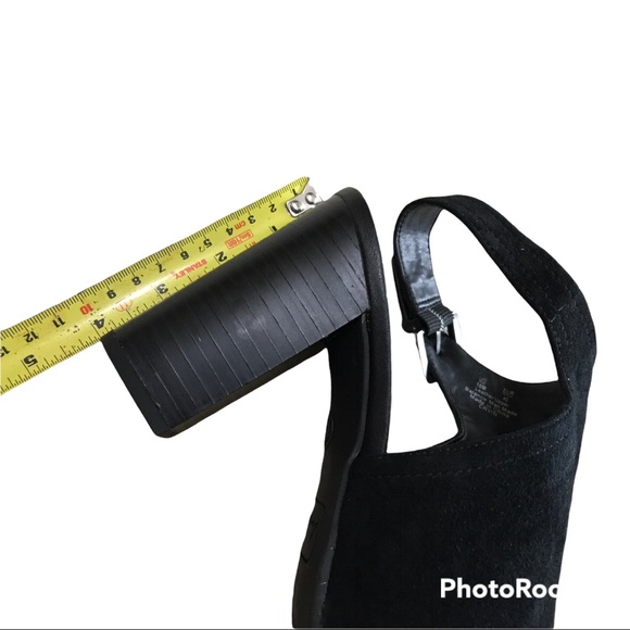 Sam Edelman Ervin Black Suede Open Toe Heeled Shoes - Picture 15 of 15